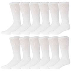 Brooklyn Socks Big Tall Diabetic Crew Socks front view six-pack offering breathable comfort