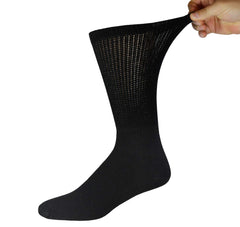 Brooklyn Socks diabetic crew sock stretch test demonstrates flexible fit