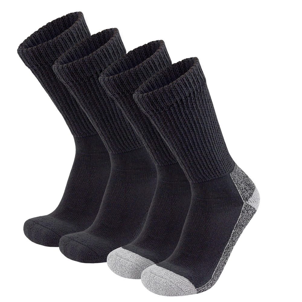 Brooklyn Socks diabetic extra-thick warm cotton socks in black offer lasting warmth.