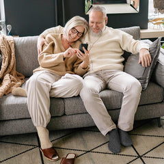 Brooklyn Socks non-binding top design enables easy donning over swollen feet.