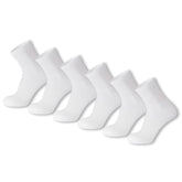 Brooklyn Socks premium diabetic cotton quarter-length sock in white for all-day comfort.