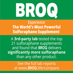 BROQ 2X Sulforaphane capsules for convenient daily use.