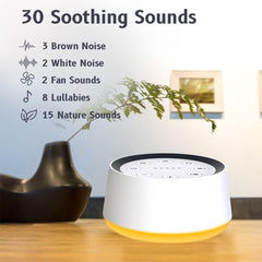 BrownNoise night light with 12 colors creating a soothing ambience.