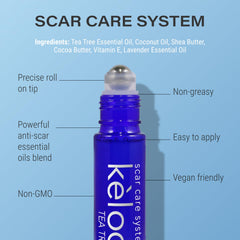 Bruizex Keloda oil absorption closeup showing quick penetration into skin.