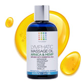 Bruizex lymphatic oil bottle with arnica and hemp aids smooth massage and recovery