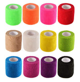 BS FEEL self-adhesive elastic wrap bandage tape demonstrates clip-free application.