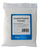 BSG Amylase Enzyme Formula bottle for starch processing in small batches.