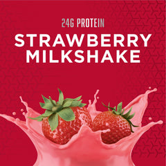 BSN SYNTHA-6 Edge strawberry milkshake glass ready to sip after training.