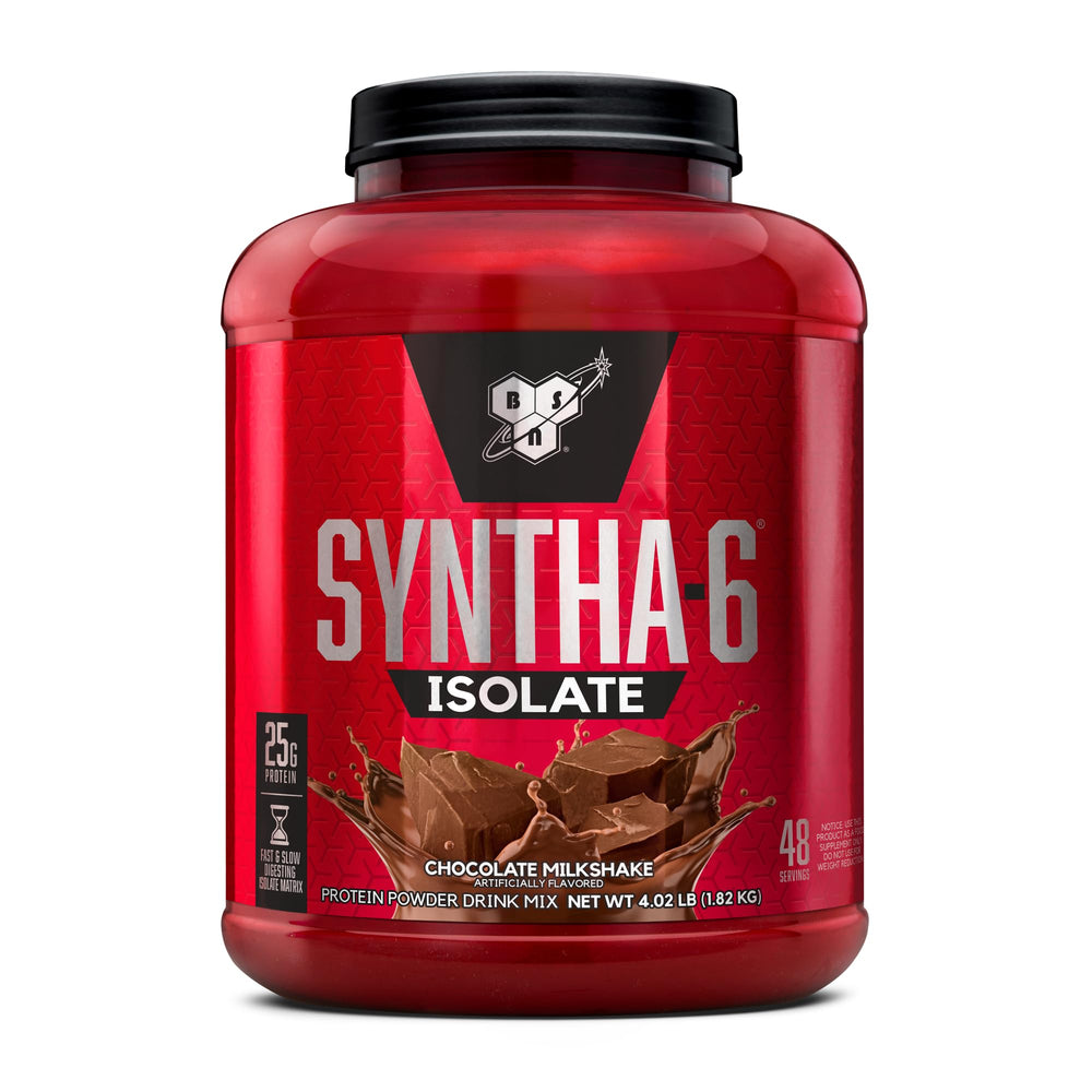 BSN SYNTHA-6 Isolate powder in a tub, convenient post-workout protein source