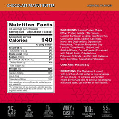 Scoop of BSN SYNTHA-6 ISOLATE chocolate peanut butter powder ready to mix