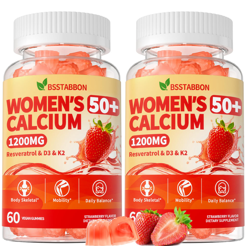 BSSTABBON 50+ calcium gummies bottle for daily support
