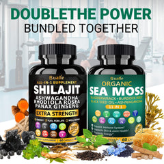 Bualle Maca Ginger blend capsules image for balanced energy and performance