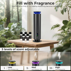 BUBLOC diffuser with seven LED light settings creates adjustable ambient mood