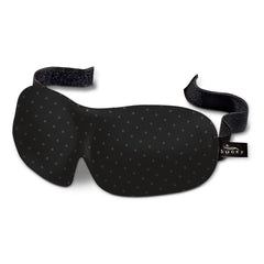 Bucky 40 Blinks eye mask gray dots front view showing light-blocking design for restful naps