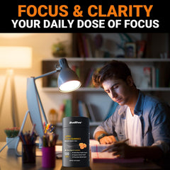 BudLive Neuro Focus jar closeup showing soft gummies for memory support.