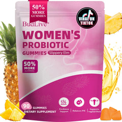 BudLive Vaginal Probiotics Gummies packaging for convenient daily use.