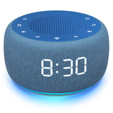 BUFFBEE sound machine and alarm clock front view for a calmer bedroom setup.