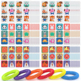 BuggyBands mosquito sticker pack with kids, plant-based protection on skin.