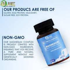 Packaging box of BUIE HOLISTIC HERBS magnesium shows vegan, non-GMO formula