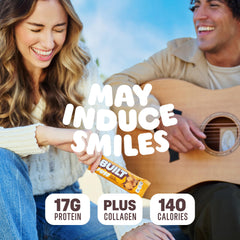 Built Bar Puff on a gym bag ready for post-workout recovery.