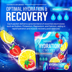 Built by Nature electrolytes stick strawberry lemonade packaging image showing color and non-GMO vegan formula