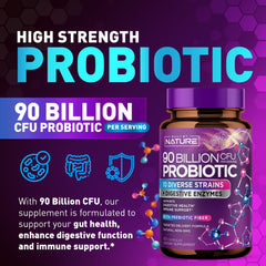 Built By Nature prebiotic blend label shows nourishment for probiotics.