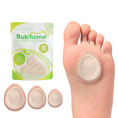 Bukihome extra thick callus pad closeup showing soft felt cushion reduces foot friction