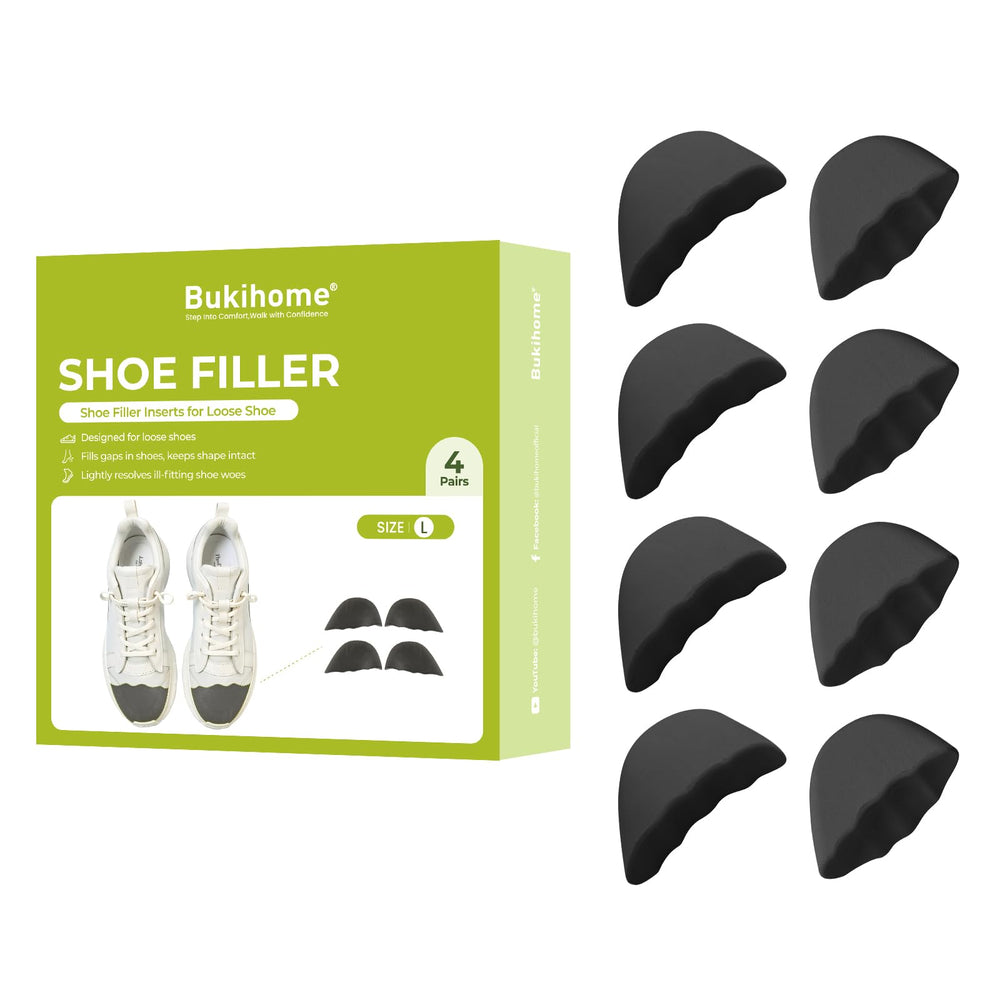Bukihome rellenos para zapatos 4 pares: mejor ajuste y protección interior.
