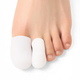 Bukihome toe protectors with soft gel material cushion toes for blister relief during daily activities.