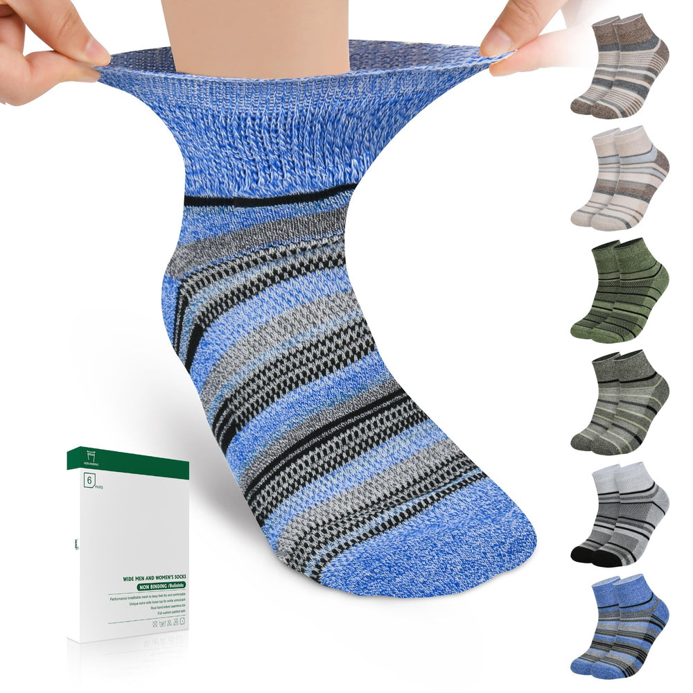 Bulinlulu diabetic socks with ankle-wide top for unrestricted comfort