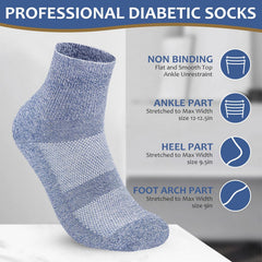 Bulinlulu diabetic socks in bright colors for style and comfort.