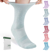 Bulinlulu non-binding ankle top diabetic socks provide unrestricted circulation.
