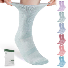 Bulinlulu non-binding ankle top diabetic socks provide unrestricted circulation.