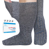 Bulinlulu diabetic wide socks navy, four-pair pack for swollen feet comfort.