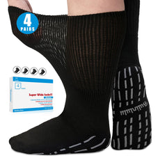 Bulinlulu extra width diabetic socks package with four pairs for swollen feet.