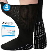 Bulinlulu extra width socks four-pack displayed for swollen feet with generous room