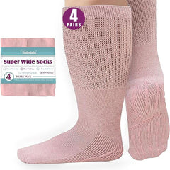 Bulinlulu extra width socks package view showing roomy fit for swollen feet.