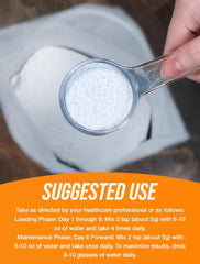 BulkSupplements Creatine Monohydrate powder texture close-up on surface