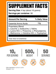 BulkSupplements EAA powder being poured into a shaker for post-workout hydration.