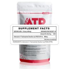 Scoop of BulkStimulants Pure ATP powder ready for pre-workout energy and focus.