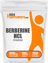 BulkSupplements Berberine HCl powder jar promotes digestive wellness.