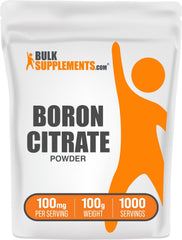 BulkSupplements Boron Citrate Powder bottle ready for daily use and easy mixing