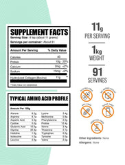 BulkSupplements Collagen Peptides Powder jar close-up; hydrolyzed collagen for easy mixing.