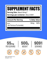 Ferrous fumarate powder pour demonstrates easy mixing into beverages.
