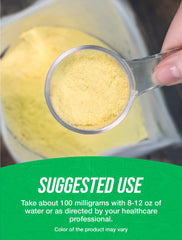 BulkSupplements Fisetin powder jar open with visible powder for mixing.