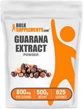 BulkSupplements Guarana Extract Powder scoop showing serving size for energy support