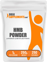 BulkSupplements HMB powder jar label highlights purity and product identity for trusted use