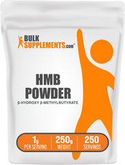 BulkSupplements HMB powder jar label highlights purity and product identity for trusted use