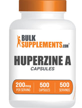 BulkSupplements Huperzine A bottle with label, convenient daily nootropic option.