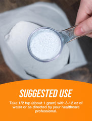 BulkSupplements L-Carnitine powder close-up reveals fine, easy-mixing texture.